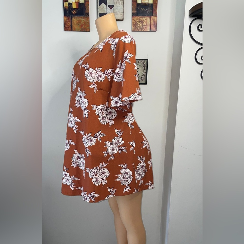 MATERNITY DRESS WITH FLOWERS PRINTED ADJUSTABLE STRAP ATTACHED SIZE XL
